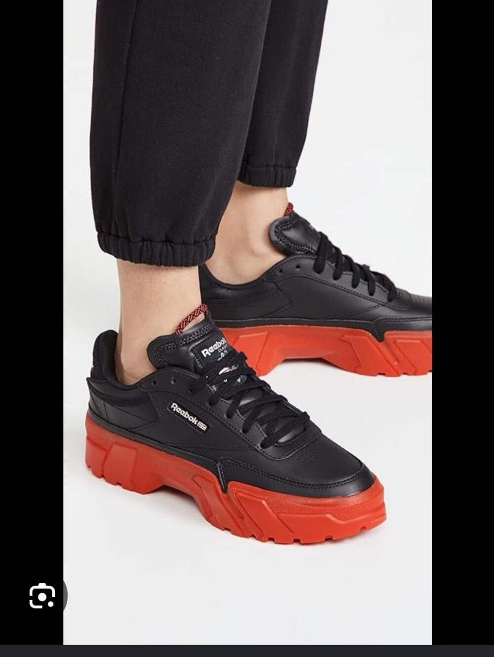 Cardi B X Reebok Club C Black Vector Red Womens Sneakers Size 7